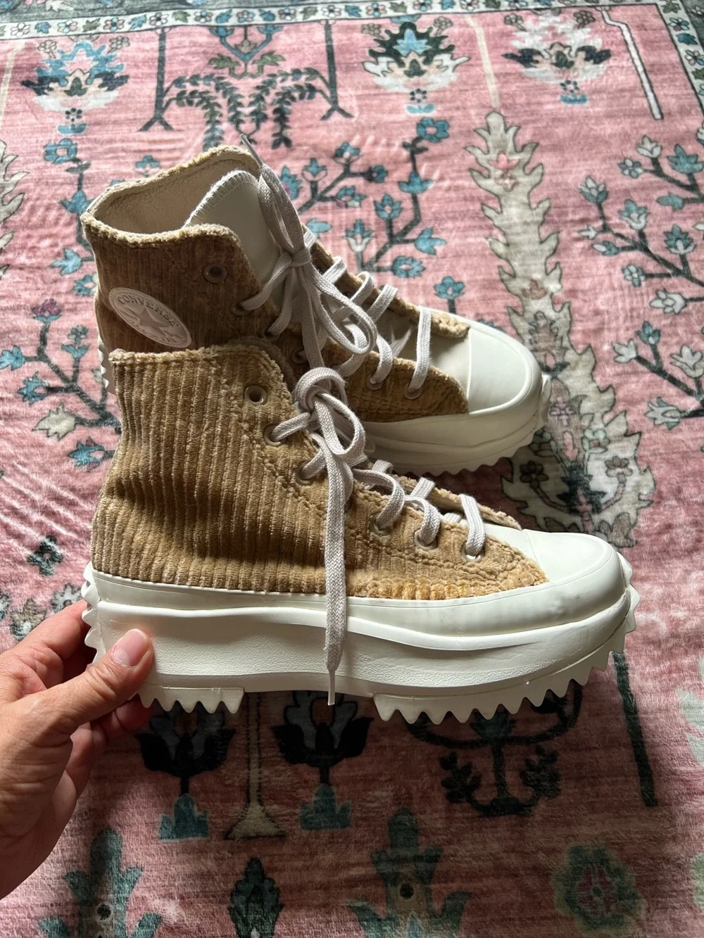 Converse Run Star Hike Shoes Corduroy Platform